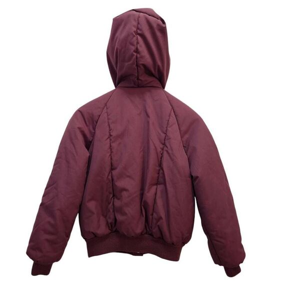 Vintage 1970s Women's Sherpa Lined Hooded Bomber Style Jacket Hong Kong medium - Picture 3 of 10